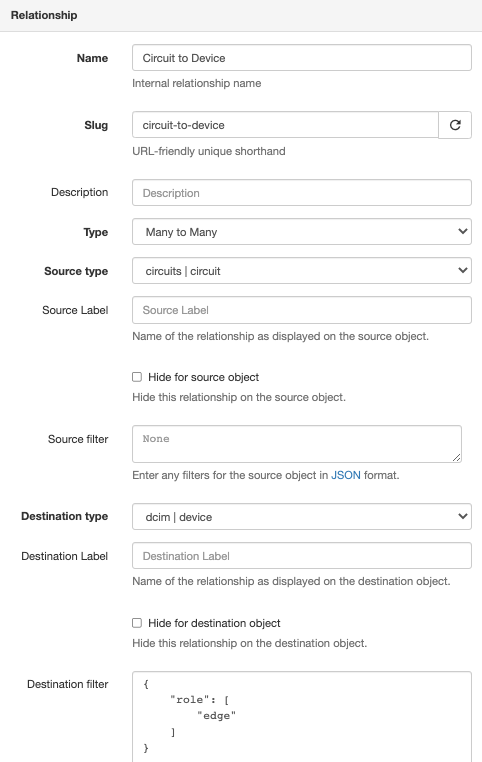 Image of Relationship with json filter