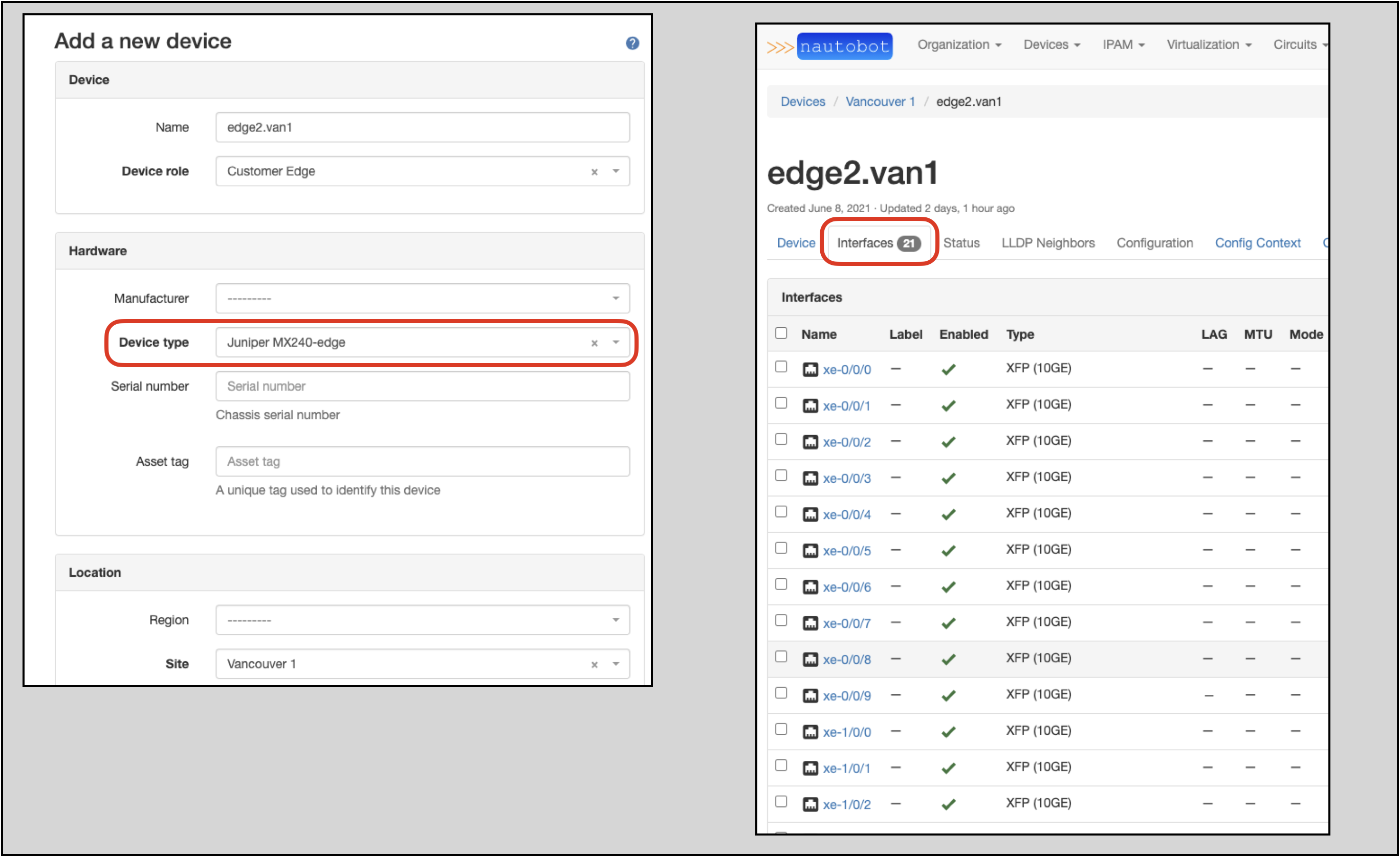 Assign device type