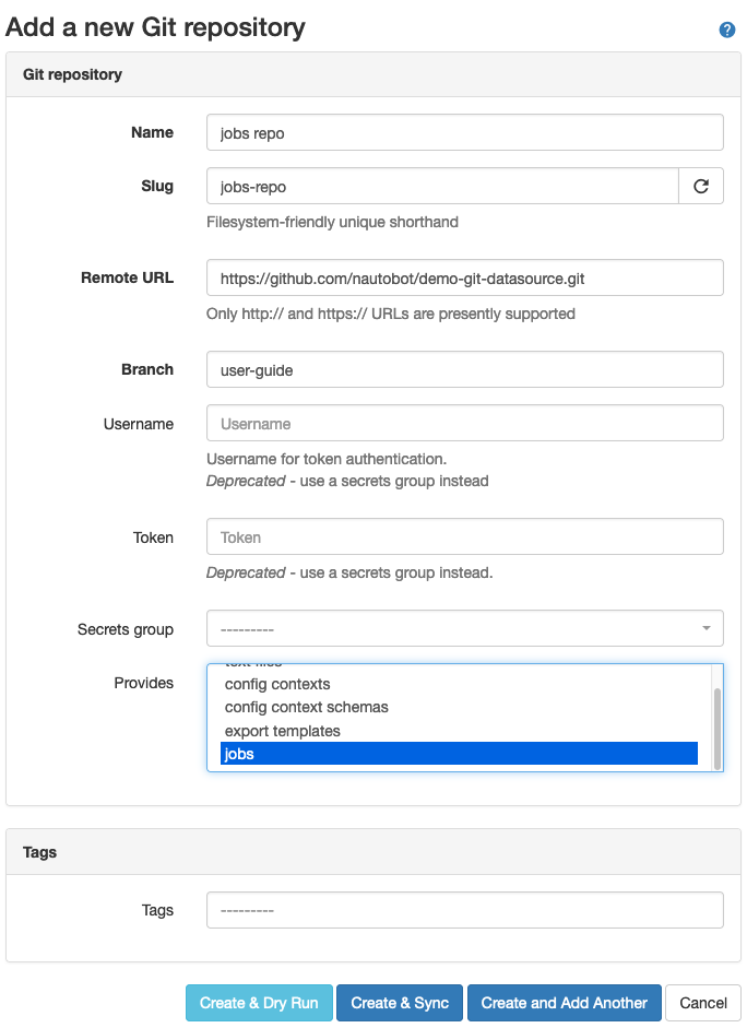 Example Details Jobs